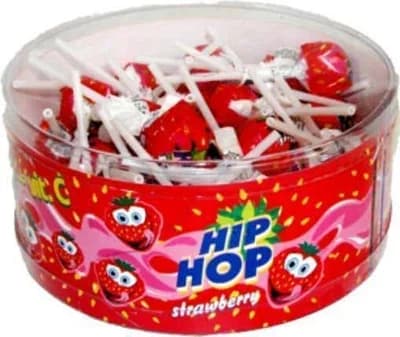 Kaumy Hip Hop lízátka jahodová 50x8g