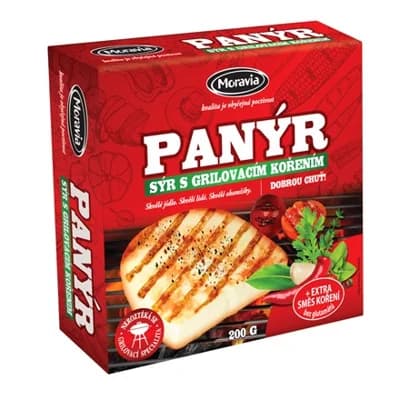 Moravia Panýr sýr na grilování s grilovacím kořením chlaz.