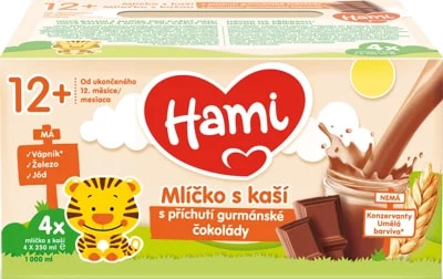 Hami Mlíčko s kaší s příchutí gurmánské čokolády 4×250 ml