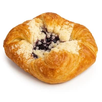 Odkolek řemeslný šátek tvaroh-borůvka