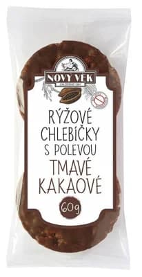 Nový věk Rýžové chlebíčky tmavé kakaové