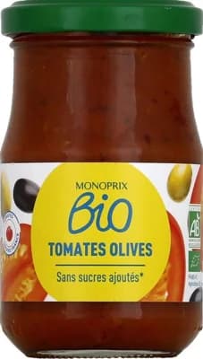Monoprix BIO rajčatová omáčka s olivami