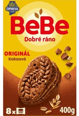 Opavia sušenky kakaové BeBe Dobré Ráno s kousky čokolády 8 x 50g