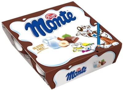Zott Monte Mléčný dezert s čokoládou a lískovými oříšky 4x55g
