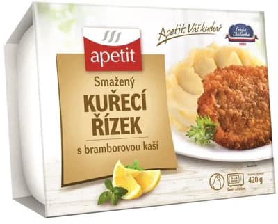 apetit Smažený kuřecí řízek s bramborovou kaší