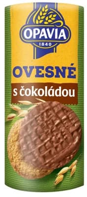 Opavia sušenky Zlaté Ovesné máčené v čokoládě