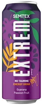 Semtex Extrem passion fruit energy drink plech