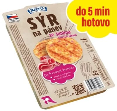 Madeta Sýr na pánev se šunkou, 2 ks