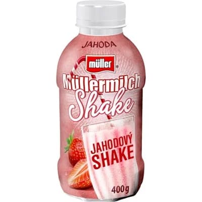 Müllermilch Shake mléčný nápoj MIX I (jahoda, mléčná čokoláda, čokoláda-banán) chlaz.