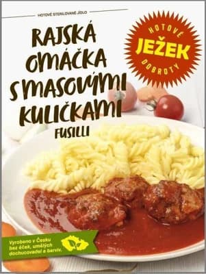 Ježkovy krabičky Rajská omáčka s masovými kuličkami, Fusilli