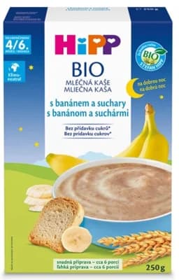 HiPP BIO Kaše na dobrou noc s banánem a suchary