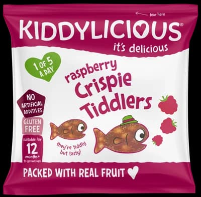 Kiddylicious Křupavé rybičky malinové