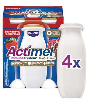 Actimel Probiotický jogurtový nápoj jahoda a granátové jablko 4×100 g