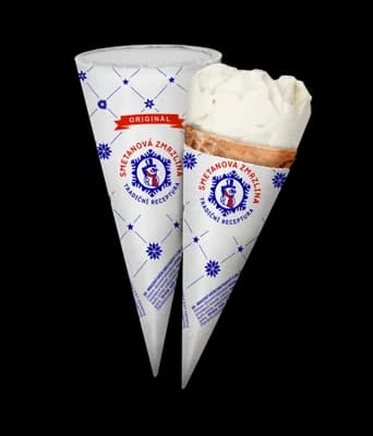 Smetanová zmrzlina Originál kornout