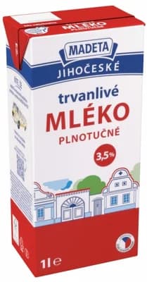 Madeta Jihočeské mléko plnotučné trvanlivé (3,5%)