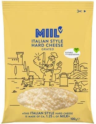 Miil Extra tvrdý sýr italského typu strouhaný 32%