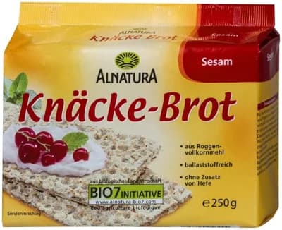 Alnatura BIO Knäckebrot z celozrnné žitné mouky se sezamem
