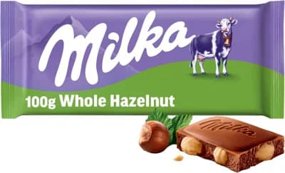 Milka čokoláda Oříšková mléčná s celými ořechy
