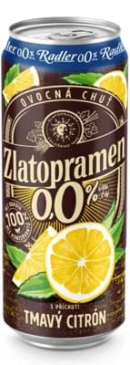Zlatopramen Radler 0,0 % Tmavý citrón, plech
