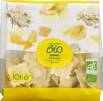 Monoprix BIO Ravioli se 3 druhy sýrů