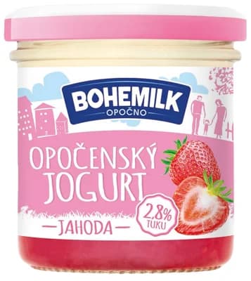 Bohemilk Opočenský jogurt jahoda 2.8%