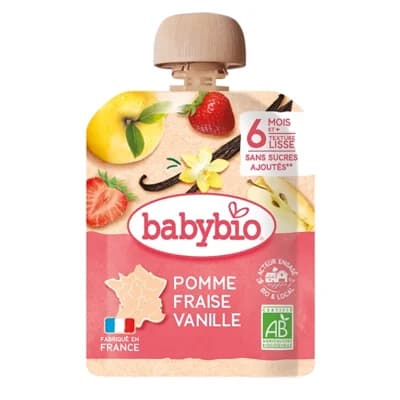 Babybio BIO Kapsička jablko, jahoda a vanilka