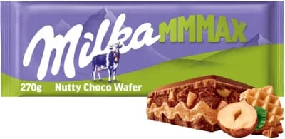 Milka čokoláda Mmmax Nutty Choco Wafer mléčná, oplatka a oříšky
