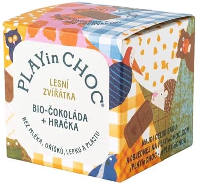 PLAYin CHOC BIO Čokoláda s hračkou, lesní zvířátka