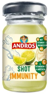 Andros Shot Immunity s příchutí limety a zázvoru