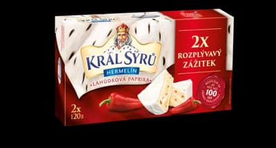 Král Sýrů Hermelín Lahůdková paprika 2 x 120g