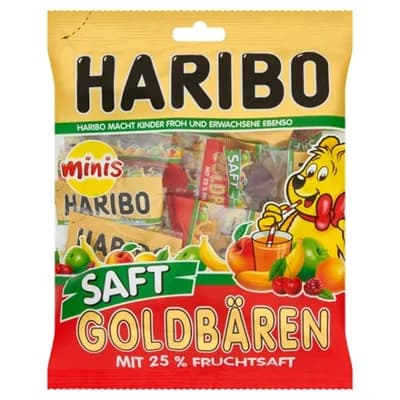 HARIBO Goldbären Šťáva Minis Fruchtsaft 25% ovocné želé