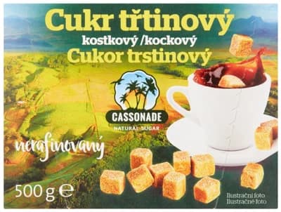 Cassonade Cukr třtinový kostky