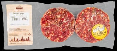 Maxmilián Zvěřinový burger se sýrem Gouda, 2x150g, mražený
