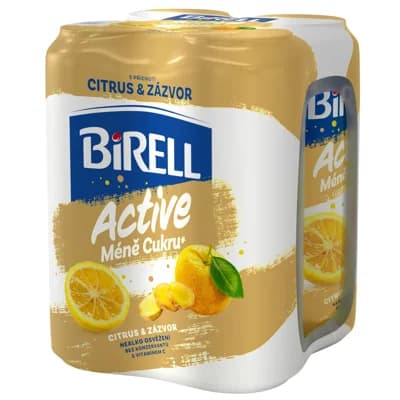 Birell Active Citrus a zázvor méně cukru 4×0,5 l