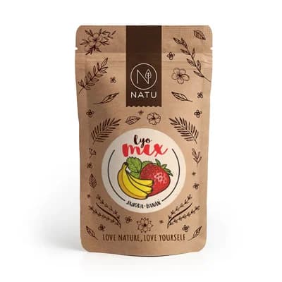 NATU Lyo mix jahoda a banán 40g