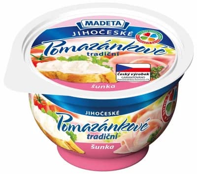 Madeta Jihočeské pomazánkové máslo tradiční šunka