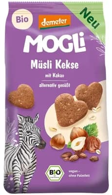 Mogli BIO Kakaové müsli sušenky s certifikací Demeter