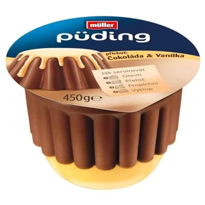 Müller Puding čokoláda/vanilka