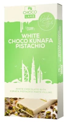 Choco Lake Premium White Dubai Chocolate Kunafa & Pistachio