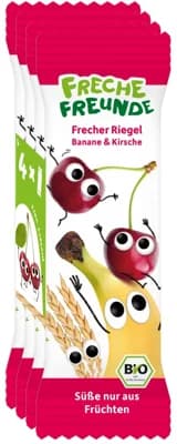 Freche Freunde BIO Ovocná tyčinka banán a třešeň (4×23 g)