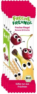 Freche Freunde BIO Ovocná tyčinka banán a třešeň (4×23 g)