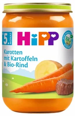 HIPP BIO Mrkev, brambory a hovězí maso