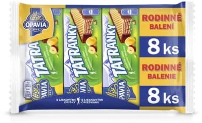 Opavia Tatranky s lískovými oříšky, XXL balení (8ks)
