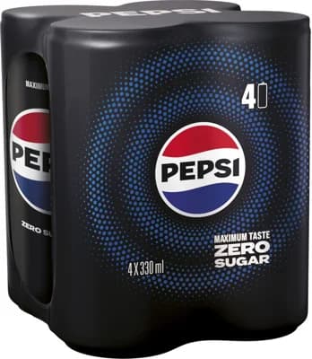 Pepsi Zero Sugar plech multipack (4×330ml)