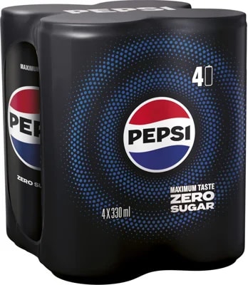 Pepsi Zero Sugar plech multipack (4×330ml)