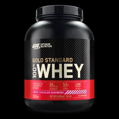 Optimum Nutrition 100% Whey Gold Standard bílá čokoláda malina