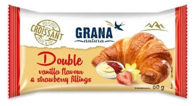 Grana Natura Croissant s vanilkovo jahodovou náplní