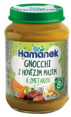 Hamánek Příkrm gnocchi s hovězím masem ve smetanové omáčce