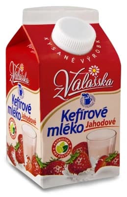 Mlékárna ValMez Kefírové mléko nízkotučné jahodové