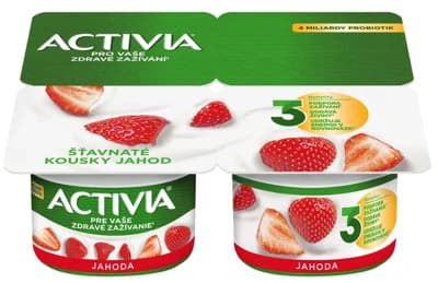 Activia Probiotický jogurt jahoda 4×120 g